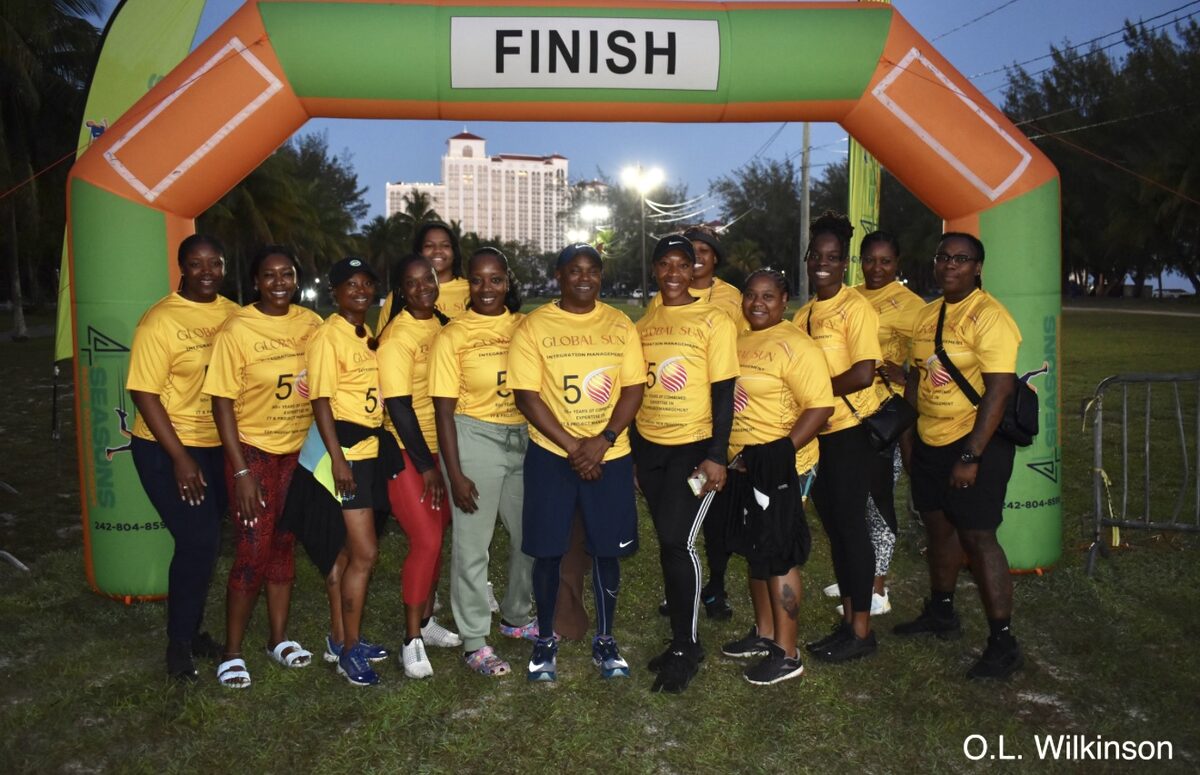 Global Sun Integration team members photographed together at the finish arch
